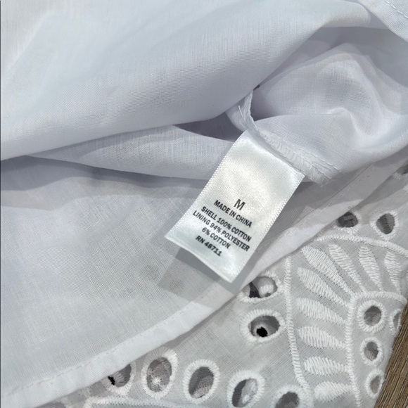 Ophelia Roe Size Medium White Sleeveless A-line Midi Dress Embroidered - Picture 8 of 12